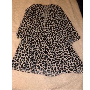 White and Black Cheetah Kimono